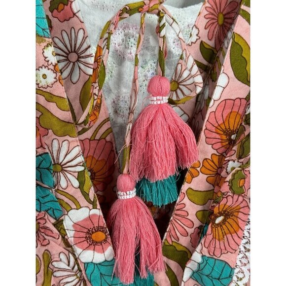 Barok Paris Kitsch & Pop Floral Maxi Dress Flowy Size L NWT - Picture 8 of 10